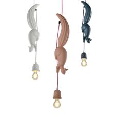 Nordic Resin Squirrel Led Pendant Lights Modern Industrial Hanging Animal Lamp for Children's Room