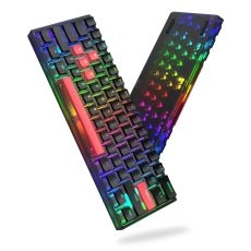 WK61 Mechanical Keyboard 61 Keys Hotswap 60% Layout RGB Backlit Gaming Keyboard