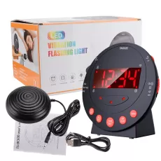 LED VIBRATING LOUD ALARM CLOCK ,STRONG BED VIBRATION SHAKER FOR HEAVY SLEEPERS