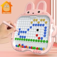Kids Puzzle Toy Magnetic Ball Moving Painting Writing Board Learning Color Puzzle Game