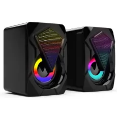 1SET 2PCS  COLORFUL  PORTABLE EXTRA BASS MODE SPEAKER 3.5MM AUDIO JACK