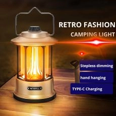 1000W Brightest Vintage Metal Hanging Lanterns Warm Light Led Camping Rechargeable Lantern