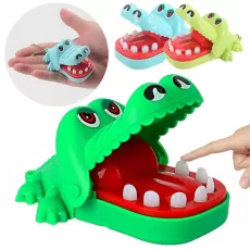 CROCODILE TEETH GAME KEYCHAIN TOYS, MOUTH TOOTH ALLIGATOR HAND CHILDREN'S FUN TOYS