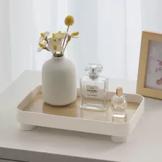 WOODEN DESKTOP STORAGE TRAY PERFUME AROMATHERAPY DRESSING TABLE