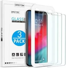 OMOTON 3 PACK COMPATIBLE FOR IPHONE XS MAX/ 11 PRO MAX SCREEN PROTECTOR