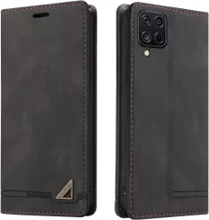 LODROC FOR SAMSUNG GALAXY A12 / A12 NACHO / M12 FLIP WALLET LEATHER CASE [RFID BLOCKING] WITH STAND FEATURE CARD HOLDER MAGNETIC CLOSURE PROTECTIVE SHOCKPROOF COVER