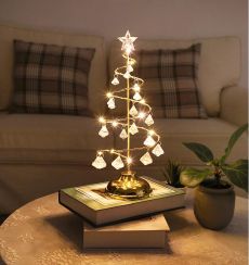 Christmas Tree Spiral Crystal Light LED Desk Table Lamp Christmas Decoration