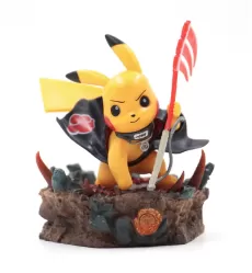 PVC 12CM POKEMON X NARUT0  ANIME FIGURES AKATSUKI HIDAN PIKACHU