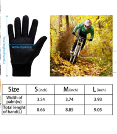 Weelth Running Touchscreen Gloves, Non-slip Wear-resistan Elastic Gloves- L