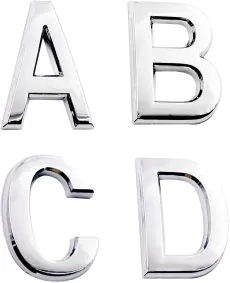 ALPHABET LETTERS 5CM PLASTIC LETTERS OFFICE APARTMENT HOTEL ADDRESS MAILBOX DOOR SIGNS HOUSE DOOR NUMBER