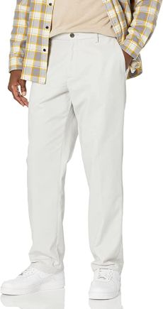 Amazon Essentials Classic-fit Wrinkle-resistant Flat-front Chino Pant Casual, Silver, 31W x 30L