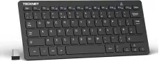 TECKNET 2.4GHZ WIRELESS KEYBOARD UK LAYOUT – COMPACT SILENT MINI KEYBOARD FOR WINDOWS & CHROME OS, WHISPER-QUIET KEYS, 12-MONTH BATTERY LIFE, BLACK