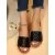FLAT SANDALS FOR WOMEN ESPADRILLES SUMMER SLIPPERS SLIDES WITH BOW OPEN TOE SLIDERS FLIP FLOPS COMFY BEACH GARDEN CASUAL BLACK