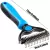 2 IN 1 PET GROOMING TOOL DEMATTING COMB FOR DOGS & CATS 2 SIDED UNDERCOAT RAKE DESHEDDING TOOL CAT MATTED FUR REMOVER FOR LONG HAIRED CAT DOG TANGLES REMOVING（BLUE）
