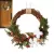 CHRISTMAS WREATH FRONT DOOR WALL HANGING RATTAN ARTIFICIAL FLOWERS RED BERRY VENUE LAYOUT