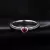 JPALACE HEART RED MURANO GLASS 925 STERLING SILVER STACKABLE RING