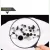 STAINLESS STEEL BLACK & SILVER ROUND PUSH BACK STUD EARRINGS