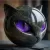 DECORATIVE BLACK CAT STONE FIGURINE - RESIN CAT HEAD HEALING STONE ORNAMENT FOR HOME & OFFICE