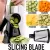 3-IN-1 ROTARY CHEESE GRATER & VEGETABLE SLICER - ROTARY VEGETABLE SHREDDER - STAINLESS STEEL MANUAL KITCHEN SHREDDER