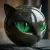 DECORATIVE BLACK CAT STONE FIGURINE - RESIN CAT HEAD HEALING STONE ORNAMENT FOR HOME & OFFICE