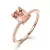 ROSE GOLD FILLED WEDDING RING SET – WHITE CRYSTAL ZIRCON ENGAGEMENT & ETERNITY BAND