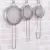 STAINLESS STEEL FINE MESH OIL STRAINER - PROFESSIONAL WIRE SKIMMER & FLOUR SIFTER