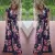WHITE FLORAL PRINT BOHO BEACH MAXI DRESS - LADIES LONG PARTY DRESS | PROTECHSHOP