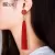 BOHEMIAN SILK TASSEL EARRINGS - CRYSTAL DROP DANGLE JEWELRY | PROTECHSHOP