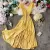 BOHEMIAN IRREGULAR RUCHED FLORAL MAXI - VINTAGE BACKLESS RUFFLE DRESS | PROTECHSHOP