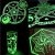 WALL STICKER LIVING ROOM BEDROOM ECO-FRIENDLY HOME DECORATION DECAL GLOW IN THE DARK