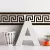 GEOMETRIC PATTERN WAIST LINES SELF -ADHESIVE WATERPROOF REMOVABLE WALL BORDER STICKERS FOR HOME DECORATION