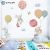 FLYING RABBIT CARTOON WALL STICKERS FOR BABY ROOMS DOOR DECORATION STICKERS CHILD ROOM DECOR