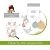 FLYING RABBIT CARTOON WALL STICKERS FOR BABY ROOMS DOOR DECORATION STICKERS CHILD ROOM DECOR