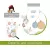 FLYING RABBIT CARTOON WALL STICKERS FOR BABY ROOMS DOOR DECORATION STICKERS CHILD ROOM DECOR