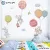 FLYING RABBIT CARTOON WALL STICKERS FOR BABY ROOMS DOOR DECORATION STICKERS CHILD ROOM DECOR