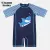ONE-PIECE BABY BOY'S SWIMWEAR FISH PRINTED RASHGUARD SWIMSUIT CHILD SHORT SLEEVE RASH GUARD