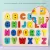 KIDS WOODEN 3D ALPHABET PUZZLE CHILDREN CAPITAL LETTER DIGITAL GEOMETRIC EDUCATIONAL TOY