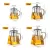 TEAPOT WITH STAINLESS STEEL INFUSER HEATED CONTAINER TEA POT GOOD CLEAR KETTLE SQUARE FILTER BASKETS