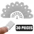 30PCS STEEL LAWNMOWER BLADES TRIMMER CUTTER PIECE REPLACEMENT