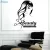 BEAUTY GIRL LONG HAIR SCISSORS COMB BARBERSHOP WALL STICKERS VINYL REMOVABLE INTERIOR STICKER