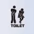 TOILET SEAT ENTRANCE SIGN WALL STICKER VINYL ART REMOVABLE BATHROOM DECALS DECOR