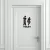 TOILET SEAT ENTRANCE SIGN WALL STICKER VINYL ART REMOVABLE BATHROOM DECALS DECOR