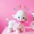 ADORABLE SHEEP STUFFED TOYS SHOWA BOW SHEEP GIRL SWEET HEART DECORATION DECORA
