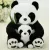 25CM GOOD QUALITY SITTING MOTHER AND BABY PANDA PLUSH TOYS STUFFED PANDA DOLLS