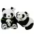 25CM GOOD QUALITY SITTING MOTHER AND BABY PANDA PLUSH TOYS STUFFED PANDA DOLLS