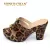 LEOPARD PRINT HIGH HEEL SANDALS ITALIAN DESIGN RHINESTONE MATCHING HIGH HEEL LADIES