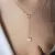 2PC FASHION JEWELRY GOLD COLOR LOVE HEART LONG PENDANT NECKLACE ADJUSTABLE CHAIN NECKLACE FOR WOMEN