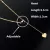 2PC FASHION JEWELRY GOLD COLOR LOVE HEART LONG PENDANT NECKLACE ADJUSTABLE CHAIN NECKLACE FOR WOMEN