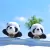 2PCS SUPER CUTE PANDA BEAR BROOCH PANDA PINS ANIMAL BROOCHES SOFT PLUSH TOY ACCESSORIES LOVE PANDA