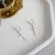 SILVER CROSS DANGLE EARRINGS FOR WOMEN  NEW TREND LADY FASHION JEWELRY